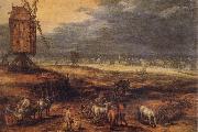 Jan Brueghel The Elder Landscape with Windmills Spain oil painting artist